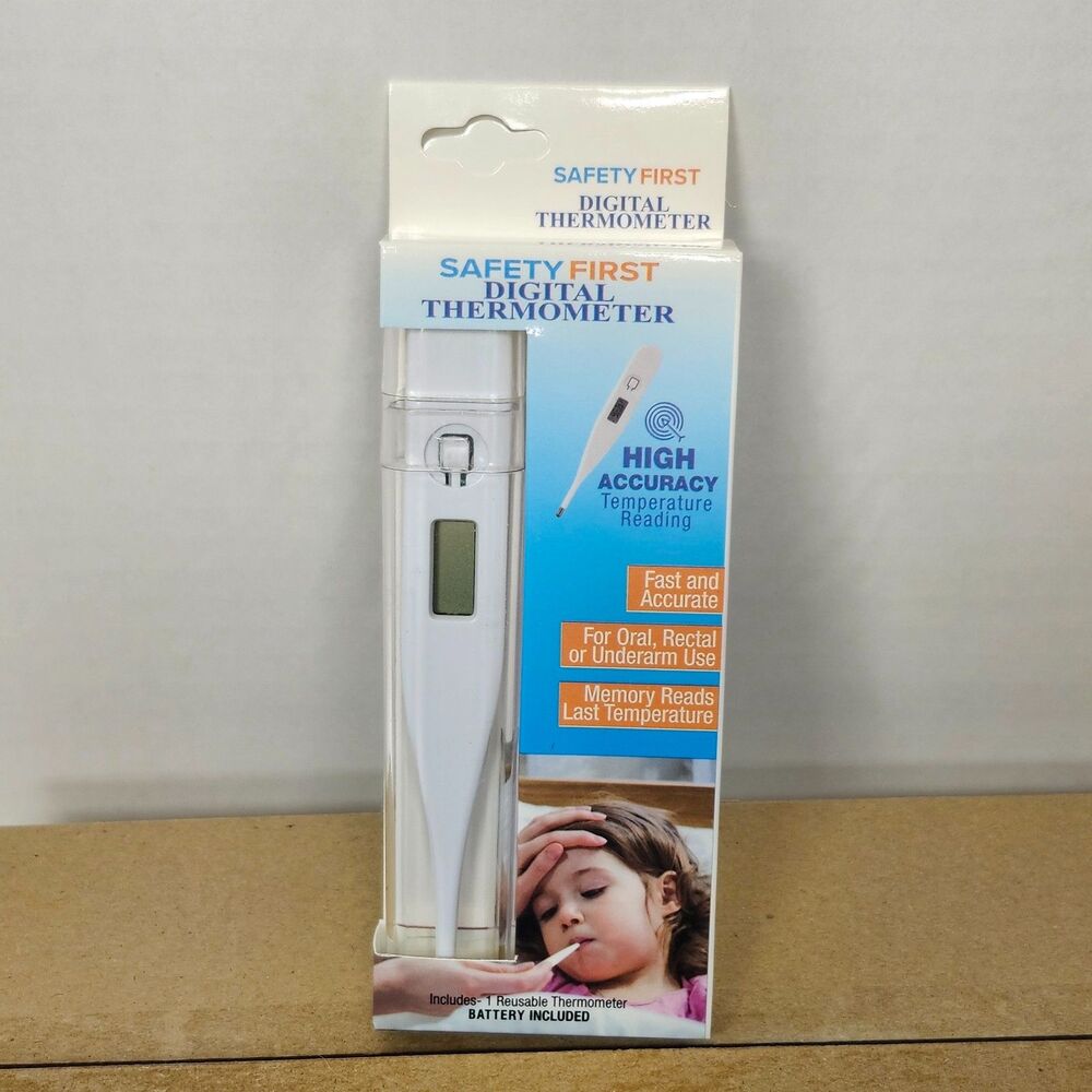 Safety 1st Digital Thermometer - High Accuracy 60-Second Readout (Lot of 12)